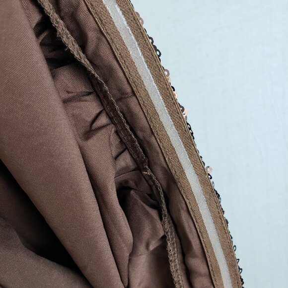 Showpo Australia Kat Long Sleeve Bodycon Mini Dress in Chocolate Sequin size 8 - Picture 14 of 16